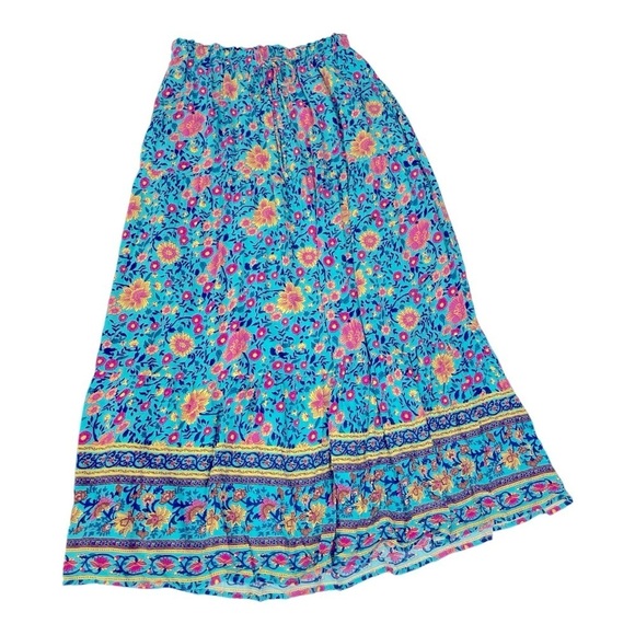 MEROKEETY Boho Floral
Print Pleated Skirt size L - Picture 11 of 16